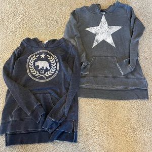 Lot of two Modernlux soft gray hooded sweatshirts from Target size medium